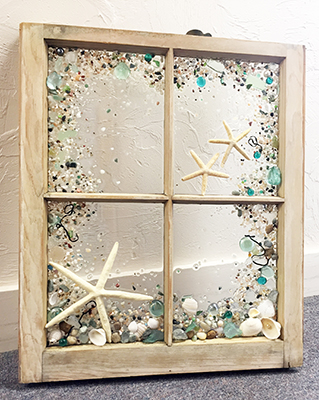 resin class window lighthouse rocks beach resin