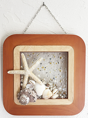resin class beach resin shell wall art