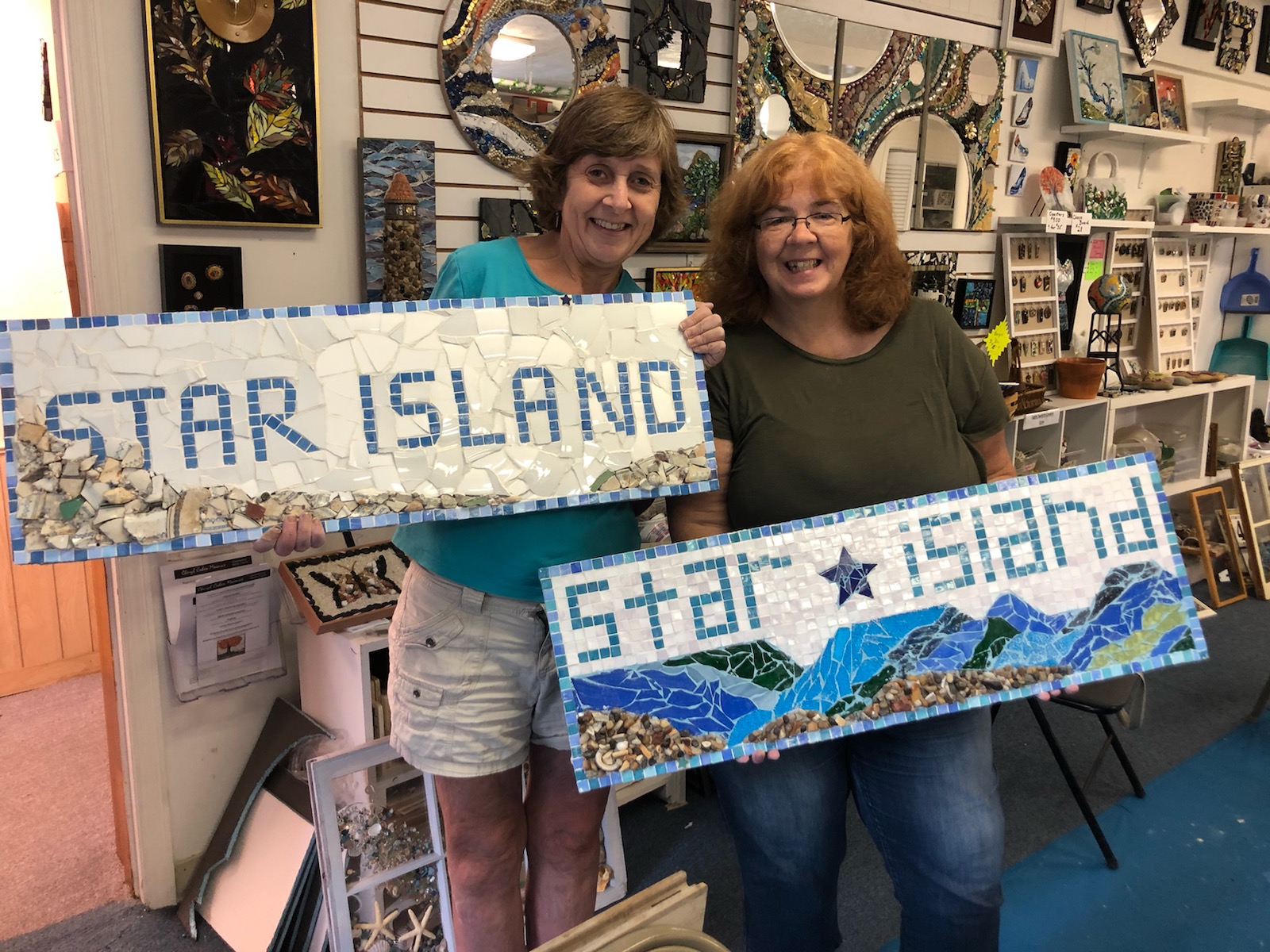 Star island, Maine mosaic art