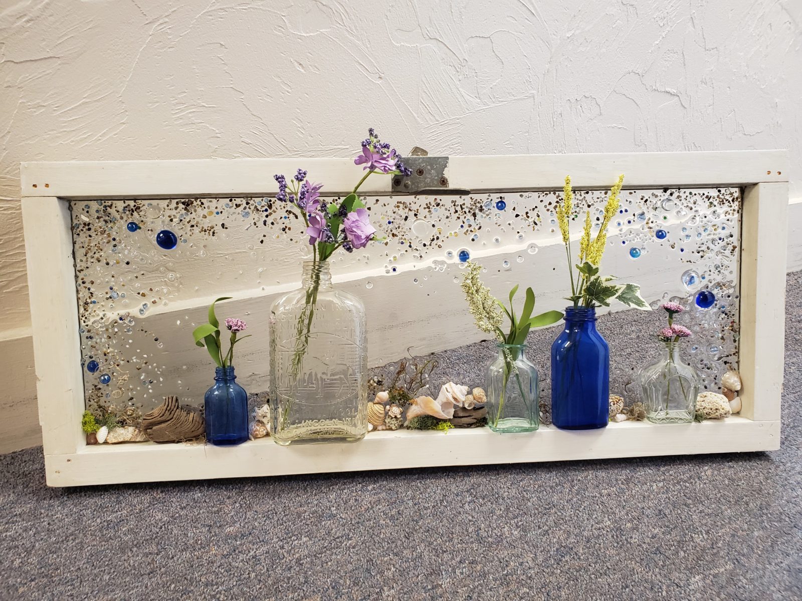 resin class bottle art mosaic