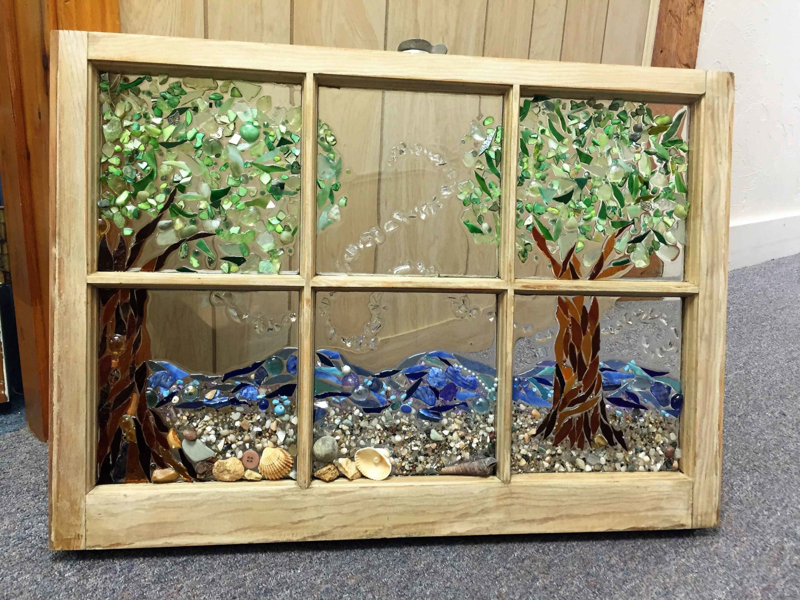 resin window trees water class