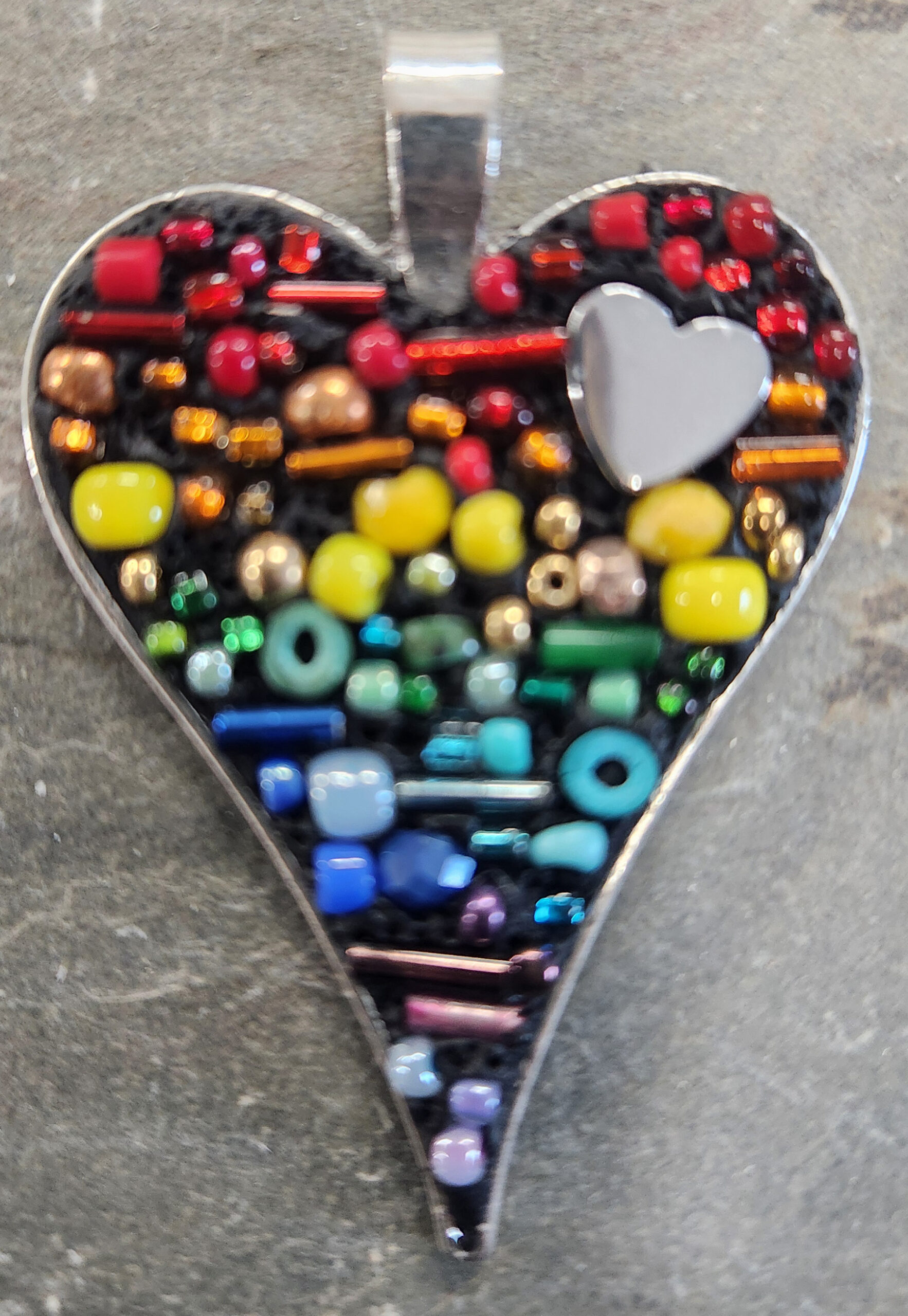 Heart mosaic jewelry